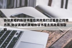 协议离婚的协议书是在民政局打还是自己找地方弄,协议离婚的离婚协议书是去民政局领取吗