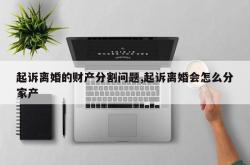 起诉离婚的财产分割问题,起诉离婚会怎么分家产
