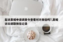起诉离婚申请调查令查看对方微信吗?,离婚诉讼调取微信记录